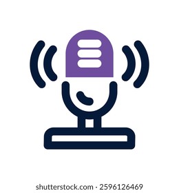 podcast dual tone icon. Sleek and modern vector icon for websites, mobile apps, marketing materials, and corporate design. Fully scalable and ready to use.