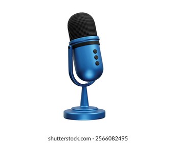 Podcast Dynamic Microphone 3D Illustration vector