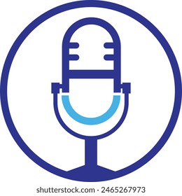 Podcast Kopfhörer Vektorgrafik Logo Design Vorlage.
