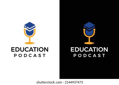 Podcast For Education and Graduation Logo Design