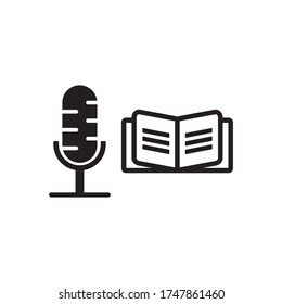 podcast education icon, education icon vector