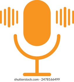 Elemento de Podcast sobre fondo blanco. Ilustración vectorial plana.