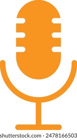 Elemento de Podcast sobre fondo blanco. Ilustración vectorial plana.