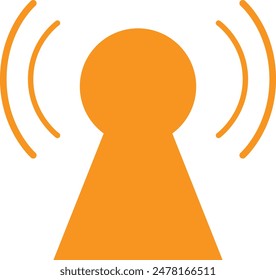 Podcast Element on White Background. Flat Vector Illustration.
