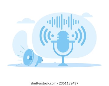 Podcast element trending concept flat illustration