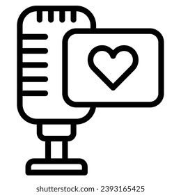 Podcast favorite object icon illustration