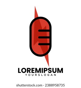 podcast flash icon logo design 