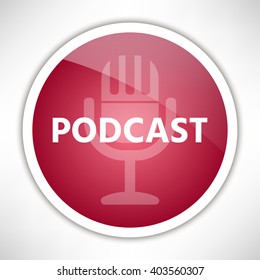 podcast - flat design modern icon for web and mobile app