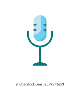 Podcast flat icon vector design illustration, digital broadcast design, communication symbol illustration. 