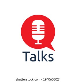 Elemento de diseño de logotipo plano Podcast