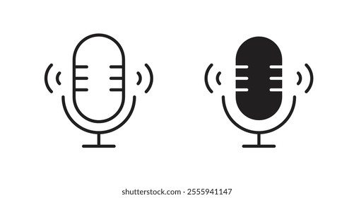 Podcast flat simple vector symbols illustration.