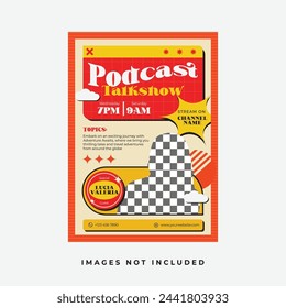 Podcast Flyer Template Design Post.