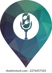 Podcast food logo icon designs vector. Food Podcast for sign, mascot or other.