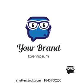 Podcast Geek logo or symbol template design