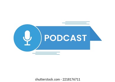 Tarjeta geométrica de podcast con vector de micrófono.