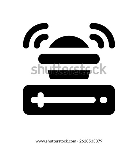 podcast glyph icon. Strong and solid vector icon for websites, mobile interfaces, presentations, and visual branding. High quality and easy to edit.