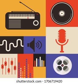 Podcast Graphic Illustration Design Art Poster.