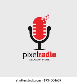 Podcast graphic trendy company logo design.