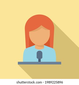 Podcast guest icon. Flat illustration of Podcast guest vector icon for web design
