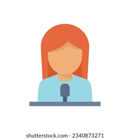 Podcast guest icon. Flat illustration of Podcast guest vector icon for web design isolated