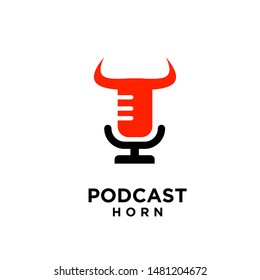 podcast horn logo icon designs vector