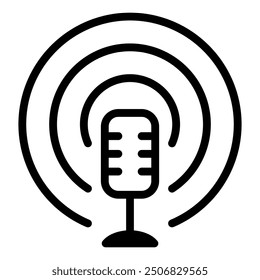 Podcast icon. Icon about podcasts