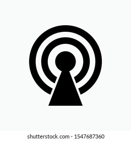Podcast Icon. Broadcasting Illustration As A Simple Vector Sign & Trendy Symbol for Design, Websites, Presentation or Application.
