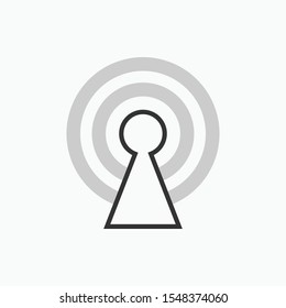 Podcast Icon. Broadcasting Illustration As A Simple Vector Sign & Trendy Symbol for Design, Websites, Presentation or Application.