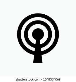 Podcast Icon. Broadcasting Illustration As A Simple Vector Sign & Trendy Symbol for Design, Websites, Presentation or Application.