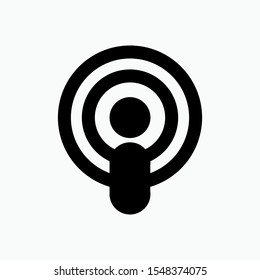 Podcast Icon. Broadcasting Illustration As A Simple Vector Sign & Trendy Symbol for Design, Websites, Presentation or Application.