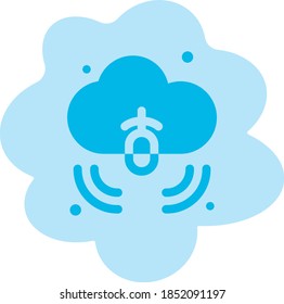 Podcast icon in cloud for website mobile app presentation purposes