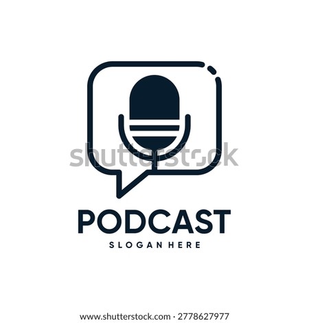 Podcast icon design template with creative concept. Vector illustration