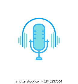 podcast icon design vector template