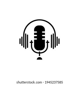 podcast icon design vector template