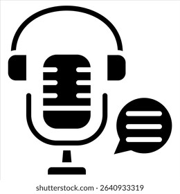 Podcast Icon Element for Design