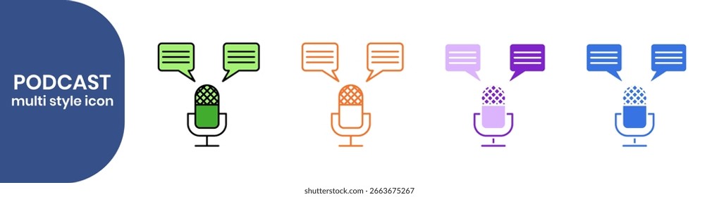 elemento de ícone de podcast para design