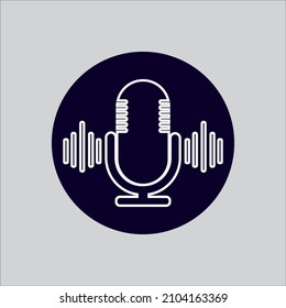 Podcast icon flat design Vector illustration.