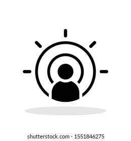 Podcast icon in flat style. Podcast symbol for your web site design, logo, app, UI Vector EPS 10.