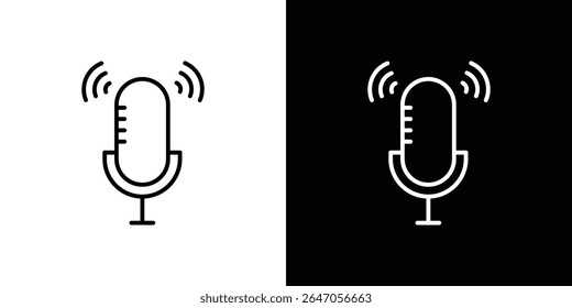 Ícone de podcast. ícone do vetor Design Gráfico. Ícones Ui Ux