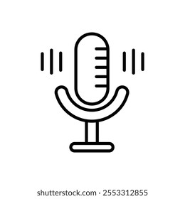 Podcast icon isolated on white background