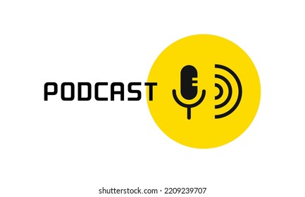 Podcast Icon. Podcast Logo Design. Podcast Radio Logo Icon. EPS 10