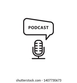 podcast icon, logo design template