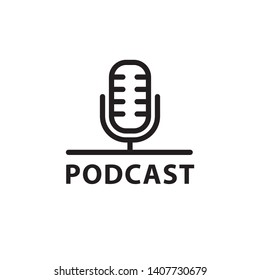 Podcast Icon Logo Design Template Stock Vector (Royalty Free) 1407730679