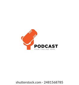 Podcast icon logo design template