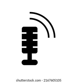 podcast icon or logo isolated sign symbol vector illustration - high quality black style vector icons
