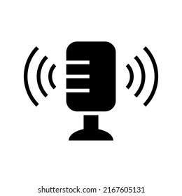podcast icon or logo isolated sign symbol vector illustration - high quality black style vector icons
