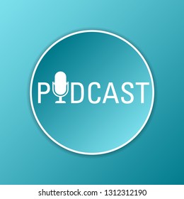 podcast icon logo radio microphone studio audio