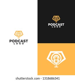 PODCAST ICON LOGO TEMPLATE