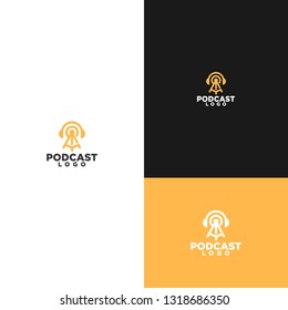 PODCAST ICON LOGO TEMPLATE