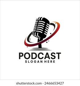 Podcast Icon Logo Vektorgrafik Vorlage Illustration Design